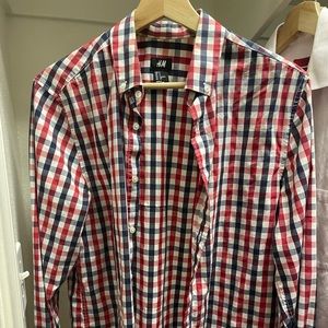 Plaid casual button down